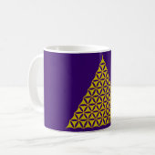 Blume des Lebens / Lebensgefühl - Pyramide Kaffeetasse (Vorderseite Links)