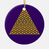 Blume des Lebens / Lebensgefühl - Pyramide Keramikornament (Vorne)