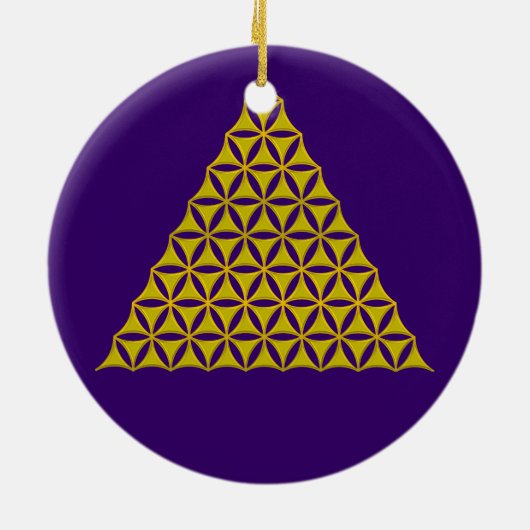 Blume des Lebens / Lebensgefühl - Pyramide Keramikornament (Hinten)