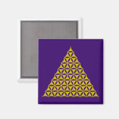 Blume des Lebens / Lebensgefühl - Pyramide Magnet (Vorderseite/Rückseite)
