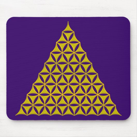 Blume des Lebens / Lebensgefühl - Pyramide Mousepad (Vorne)