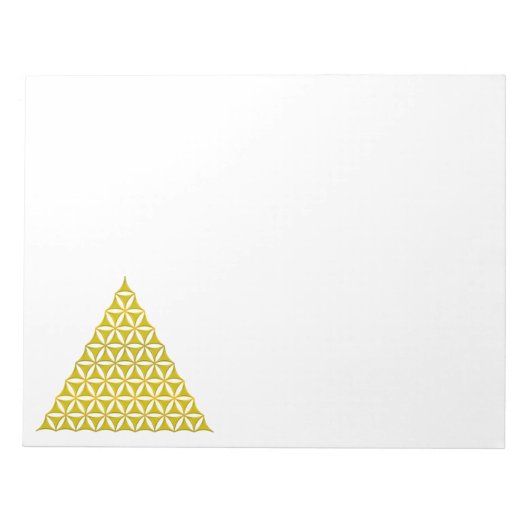 Blume des Lebens / Lebensgefühl - Pyramide Notizblock (Vorderseite)