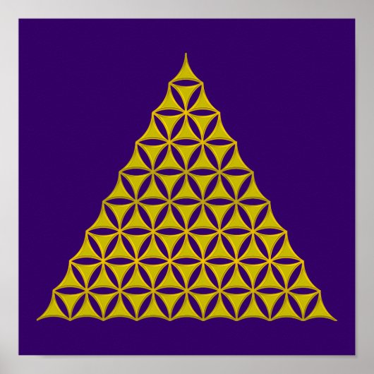 Blume des Lebens / Lebensgefühl - Pyramide Poster (Vorne)