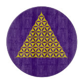 Blume des Lebens / Lebensgefühl - Pyramide Schneidebrett (Vorderseite)