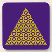 Blume des Lebens / Lebensgefühl - Pyramide Untersetzer (Vorderseite)