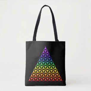 Blume des Lebens / Lebensgefühl - Pyramidenfarbe Tasche