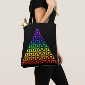 Blume des Lebens / Lebensgefühl - Pyramidenfarbe Tasche (Von Nahem)