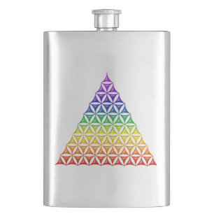 Blume des Lebens / Lebensgefühl - Pyramidenschakra Flachmann