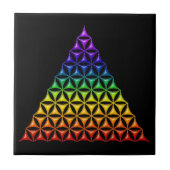 Blume des Lebens / Lebensgefühl - Pyramidenschakra Fliese (Vorderseite)