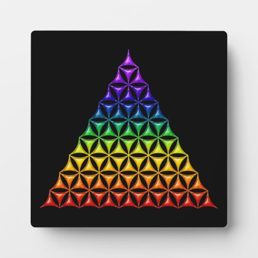 Blume des Lebens / Lebensgefühl - Pyramidenschakra Fotoplatte (Vorderseite)