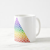 Blume des Lebens / Lebensgefühl - Pyramidenschakra Kaffeetasse (VorderseiteRechts)