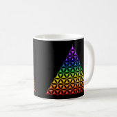 Blume des Lebens / Lebensgefühl - Pyramidenschakra Kaffeetasse (VorderseiteRechts)