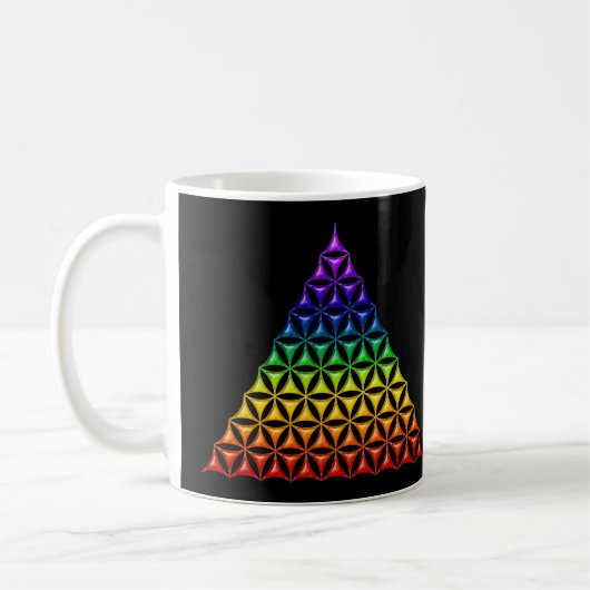 Blume des Lebens / Lebensgefühl - Pyramidenschakra Kaffeetasse (Links)