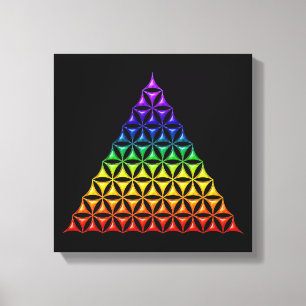Blume des Lebens / Lebensgefühl - Pyramidenschakra Leinwanddruck
