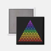Blume des Lebens / Lebensgefühl - Pyramidenschakra Magnet (Vorderseite/Rückseite)