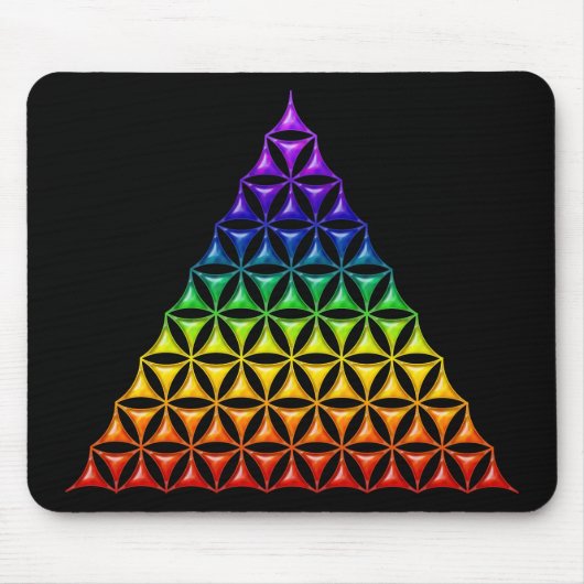 Blume des Lebens / Lebensgefühl - Pyramidenschakra Mousepad (Vorne)