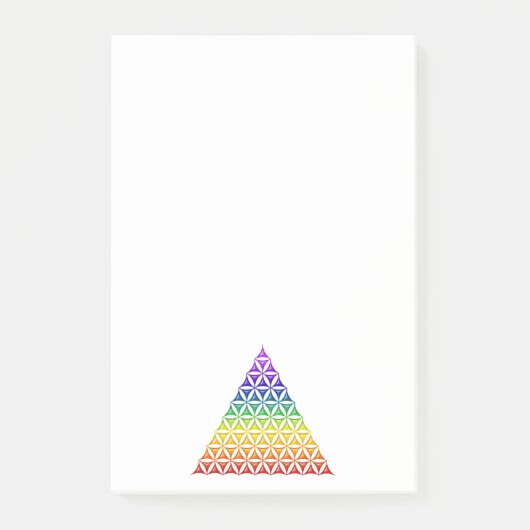 Blume des Lebens / Lebensgefühl - Pyramidenschakra Post-it Klebezettel (Vorderseite)