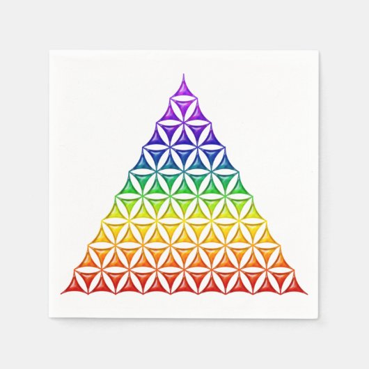 Blume des Lebens / Lebensgefühl - Pyramidenschakra Serviette (Vorderseite)
