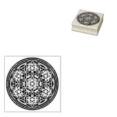 Blume des Lebens / Lebensgefühl - Schaltfläche II Gummistempel (Stempel)