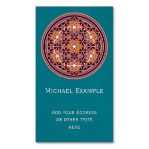 Blume des Lebens / Lebensgefühl - Schaltfläche II Magnetische Visitenkarte