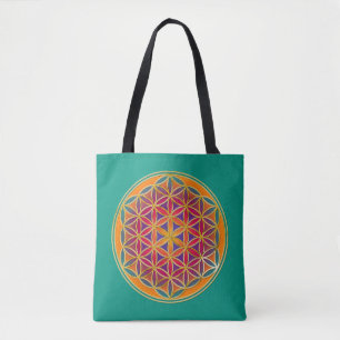Blume des Lebens / Lebensgefühl - Schaltfläche III Tasche