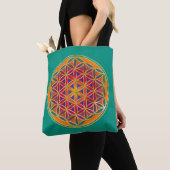 Blume des Lebens / Lebensgefühl - Schaltfläche III Tasche (Von Nahem)