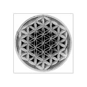 Blume des Lebens / Lebensgefühl - Schaltfläche IV Gummistempel (Prägung)