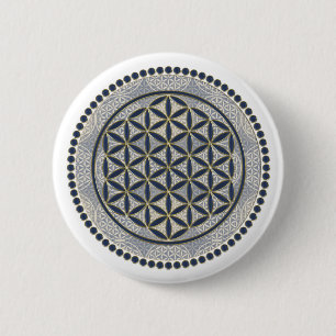 Blume des Lebens / Lebensgefühl - Schaltfläche IX Button