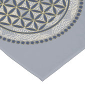 Blume des Lebens / Lebensgefühl - Schaltfläche IX Großer Tischläufer (Ecke)