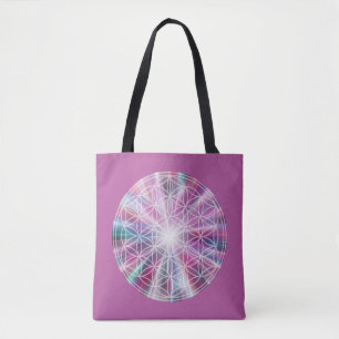 Blume des Lebens / Lebensgefühl - Schaltfläche VII Tasche
