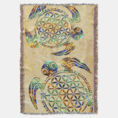 Blume des Lebens / Lebensgefühl - Schildkröte Decke (Vorderseite Vertikal)