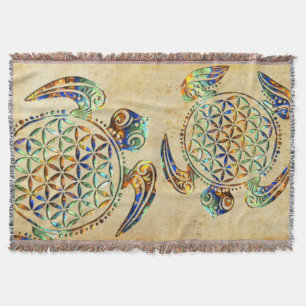 Blume des Lebens / Lebensgefühl - Schildkröte Decke