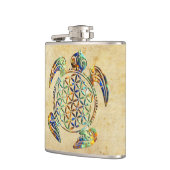 Blume des Lebens / Lebensgefühl - Schildkröte Flachmann (Links)