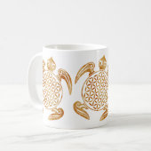 Blume des Lebens / Lebensgefühl - Schildkröte Kaffeetasse (Vorderseite Links)