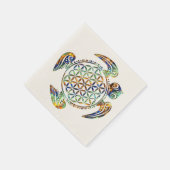 Blume des Lebens / Lebensgefühl - Schildkröte Serviette (Ecke)