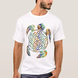 Blume des Lebens / Lebensgefühl - Schildkröte T-Shirt