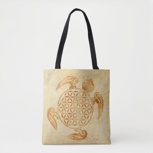 Blume des Lebens / Lebensgefühl - Schildkröte Tasche (Vorderseite)