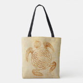 Blume des Lebens / Lebensgefühl - Schildkröte Tasche (Rückseite)