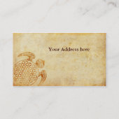 Blume des Lebens / Lebensgefühl - Schildkröte Visitenkarte (Rückseite)