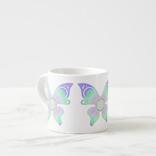 Blume des Lebens / Lebensgefühl - Schmetterling Espressotasse