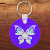 Blume des Lebens / Lebensgefühl - Schmetterling Schlüsselanhänger (Vorderseite)