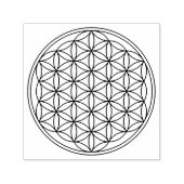 Blume des Lebens / Lebensgefühl - schwarz Permastempel (Design)