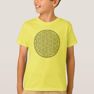 Blume des Lebens / Lebensgefühl - schwarz T-Shirt