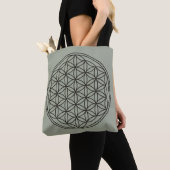 Blume des Lebens / Lebensgefühl - schwarz Tasche (Von Nahem)