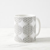 Blume des Lebens / Lebensgefühl - Silber Kaffeetasse (VorderseiteRechts)