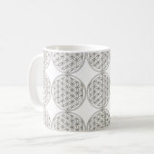 Blume des Lebens / Lebensgefühl - Silber Kaffeetasse (Vorderseite Links)