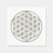 Blume des Lebens / Lebensgefühl - SILVER Serviette (Vorderseite)