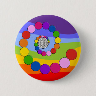 Blume des Lebens / Lebensgefühl - Spiralpunkte Button