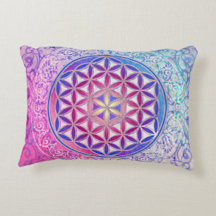 Blume des Lebens / Lebensgefühl - Verzierung V Zierkissen