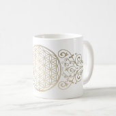 Blume des Lebens / Lebensgefühl - Vintag IX Kaffeetasse (VorderseiteRechts)